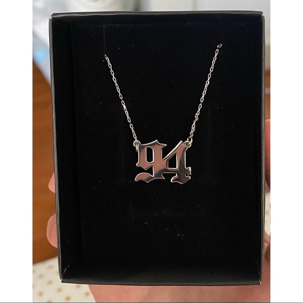 ‘94’ Sterling Silver Necklace- year of birth etc